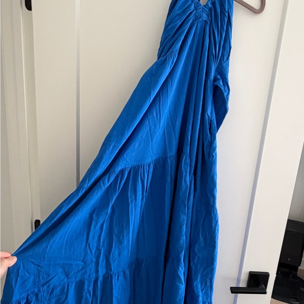 Vibrant Blue Halter Dress